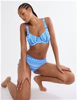 Zig Zag Ruched Bikini Bottoms