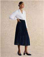 Pleated Midi Skirt