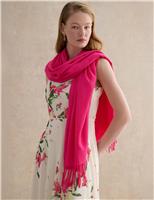 HOBBS Fringed Scarf Pink