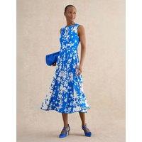 HOBBS Floral Midi Skater Dress Blue Mix
