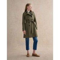 HOBBS Cotton Rich Belted Longline Trench Coat Green