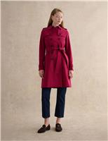 HOBBS Cotton Rich Belted Longline Trench Coat Green