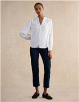HOBBS V-Neck Blouse Cream