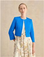 HOBBS Textured Lightweight Cropped Jacket Blue