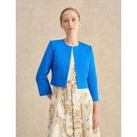 HOBBS Textured Lightweight Cropped Jacket Blue