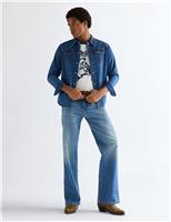 Wrangler Regular Fit Denim Shirt Mid Blue