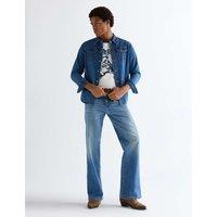 Wrangler Regular Fit Denim Shirt Mid Blue