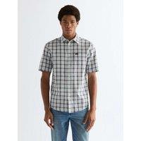 Wrangler Regular Fit Pure Cotton Short Sleeve Shirt Blue Mix
