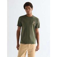Wrangler Pure Cotton Embroidered T-Shirt Khaki