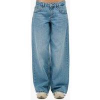 Superdry & Co Mid Rise Wide Leg Jeans Light Blue