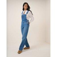 Nobody's Child X Louise Thompson Pure Cotton Denim Sleeveless Dungarees Blue