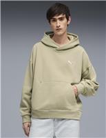 Puma Cotton Rich Logo Hoodie Beige