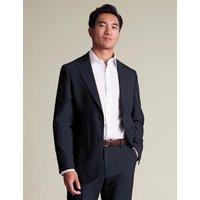 Charles Tyrwhitt Slim Fit Wool Rich Pinstripe Suit Jacket Navy Mix