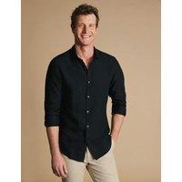 Charles Tyrwhitt Slim Fit Pure Linen Shirt Black