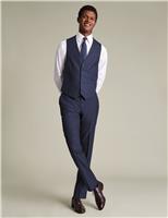 Regular Fit Pure Wool Textured Waistcoat