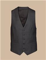 Regular Fit Pure Wool Textured Waistcoat