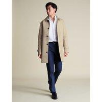 Charles Tyrwhitt Cotton Rich Showerproof Raincoat Stone