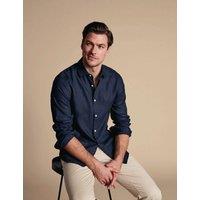 Charles Tyrwhitt Slim Fit Pure Linen Shirt Navy