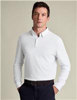 Pure Cotton Jersey Long Sleeve Polo Shirt