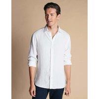 Charles Tyrwhitt Slim Fit Pure Linen Shirt White