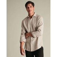 Charles Tyrwhitt Slim Fit Pure Linen Shirt Oatmeal
