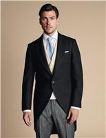 Slim Fit Herringbone Morning Suit Tailcoat