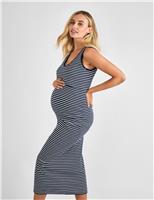 Maternity Cotton Rich Striped Maxi Dress