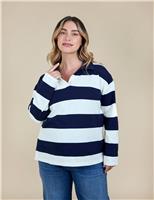 Maternity Pure Cotton Striped Rugby Top