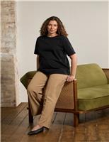 JoJo Maman Bb Maternity Wide Leg Trousers Natural Mix