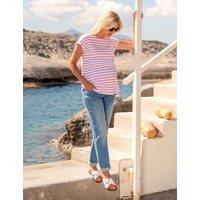 JoJo Maman Bb Maternity Pure Cotton Striped T-Shirt Pink