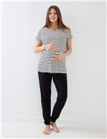 3 Piece Maternity Nursing Striped Pyjama Set