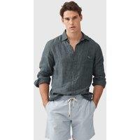 Rodd & Gunn Coromandel Slim Fit Pure Linen Shirt Grey