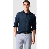 Rodd & Gunn Coromandel Slim Fit Pure Linen Shirt Dark Navy Mix