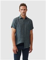 Rodd & Gunn Palm Beach Slim Fit Pure Linen Shirt Denim