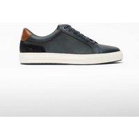 Rodd & Gunn Leather Lace Up Trainers Medium Blue