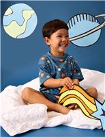 Pure Cotton Glow In The Dark Space Pyjamas (1-6 Yrs)