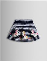 Pure Cotton Unicorn Appliqu Skort (18 Mths - 9 Yrs)