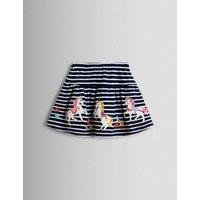 JoJo Maman Bb Pure Cotton Unicorn Appliqu Skort (18 Mths - 9 Yrs) Navy