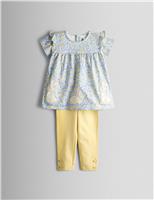 Cotton Rich Bunny Appliqu Legging Outfit (0-3 Yrs)