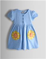 Pure Cotton Sunflower Dress (1-7 Yrs)