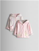 Pure Cotton Reversible Floral Bunny Hoodie (6 Mths - 7 Yrs)
