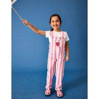 JoJo Maman Bb Pure Cotton Strawberry Dungaree Outfit (6 Mths - 9 Yrs) Light Pink