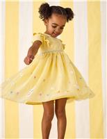 Cotton Rich Easter Applique Tulle Party Dress (6 Mths-7 Yrs)