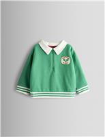 Tennis Appliqu Half Zip Sweatshirt (1-9 Yrs)