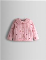 Pure Cotton Strawberry Gingham Quilted Jacket