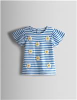 Daisy Boucle Appliqu Striped Top (6 Mths-9 Yrs)