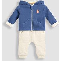JoJo Maman Bb 3 Piece Cotton Rich Fox Outfit (0-24 Mths) Blue