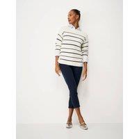Crew Clothing Mid Rise Slim Fit Cropped Jeans Navy