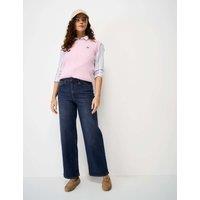Crew Clothing Mid Rise Wide Leg Jeans Chambray