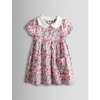 JoJo Maman Bb Pure Cotton Strawberry Pet In Pocket Dress (6 Mths - 7 Yrs) Light Pink